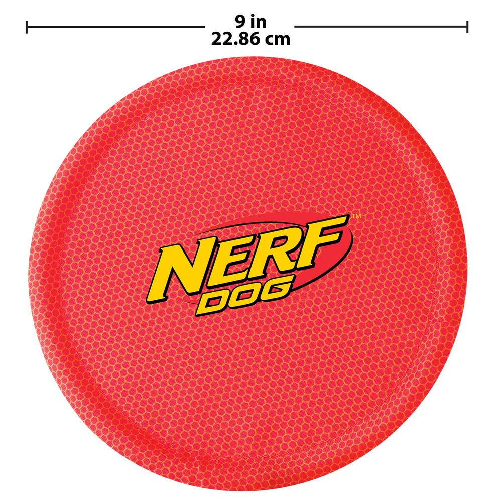 Nerf Dog Nylon Flyer water-resistant design ready for pools and lakes.
