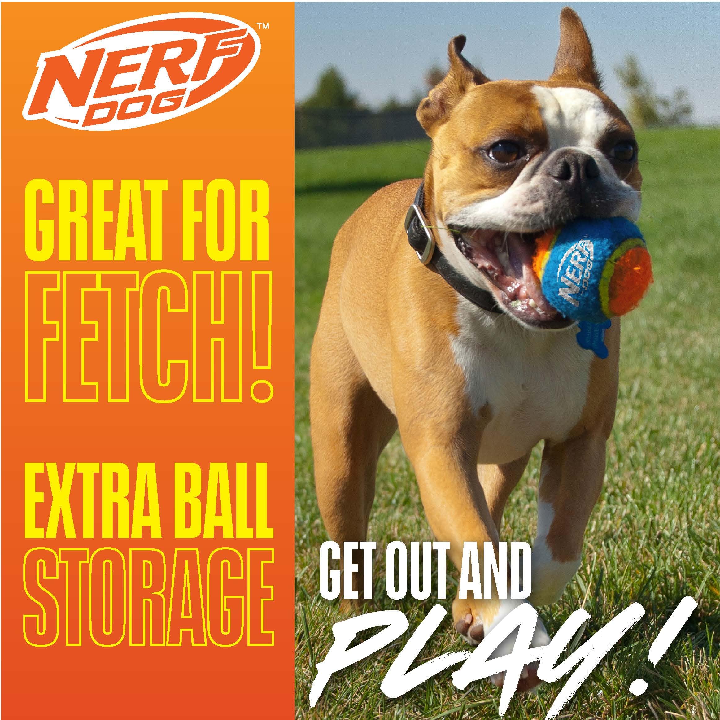 Nerf Dog tennis ball blaster compact design for easy storage