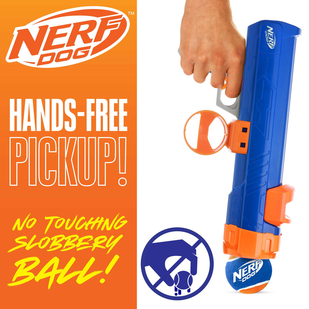 Nerf Dog blaster launches balls up to 50 feet for extended play