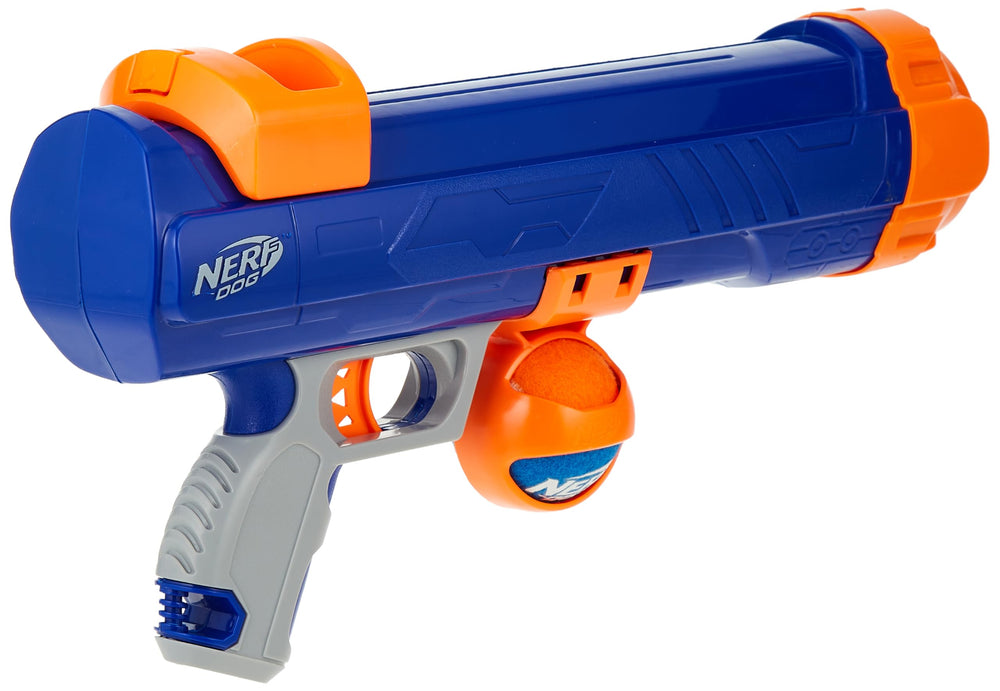 Nerf Dog blaster loading action with orange loader