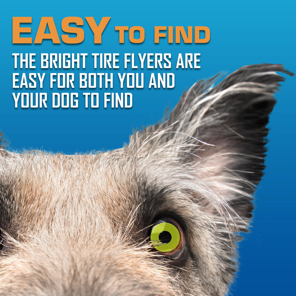 Nerf Dog Tire Flyer floating and waterproof for water-based adventures.