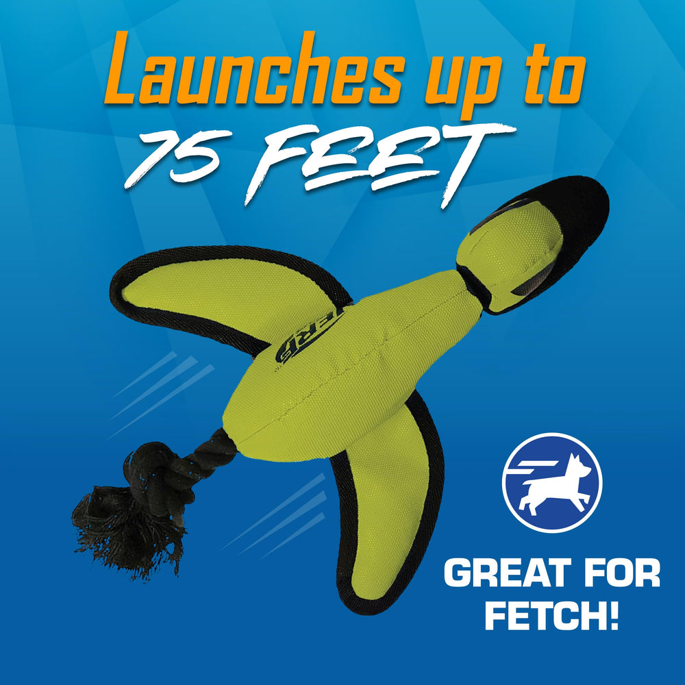 Nerf Dog Trackshot Launching Duck toy, 75-foot distance, entertaining high-flying retrieves.