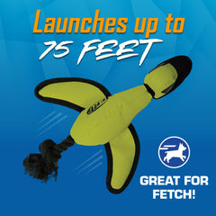 Nerf Dog Trackshot Launching Duck toy, 75-foot distance, entertaining high-flying retrieves.