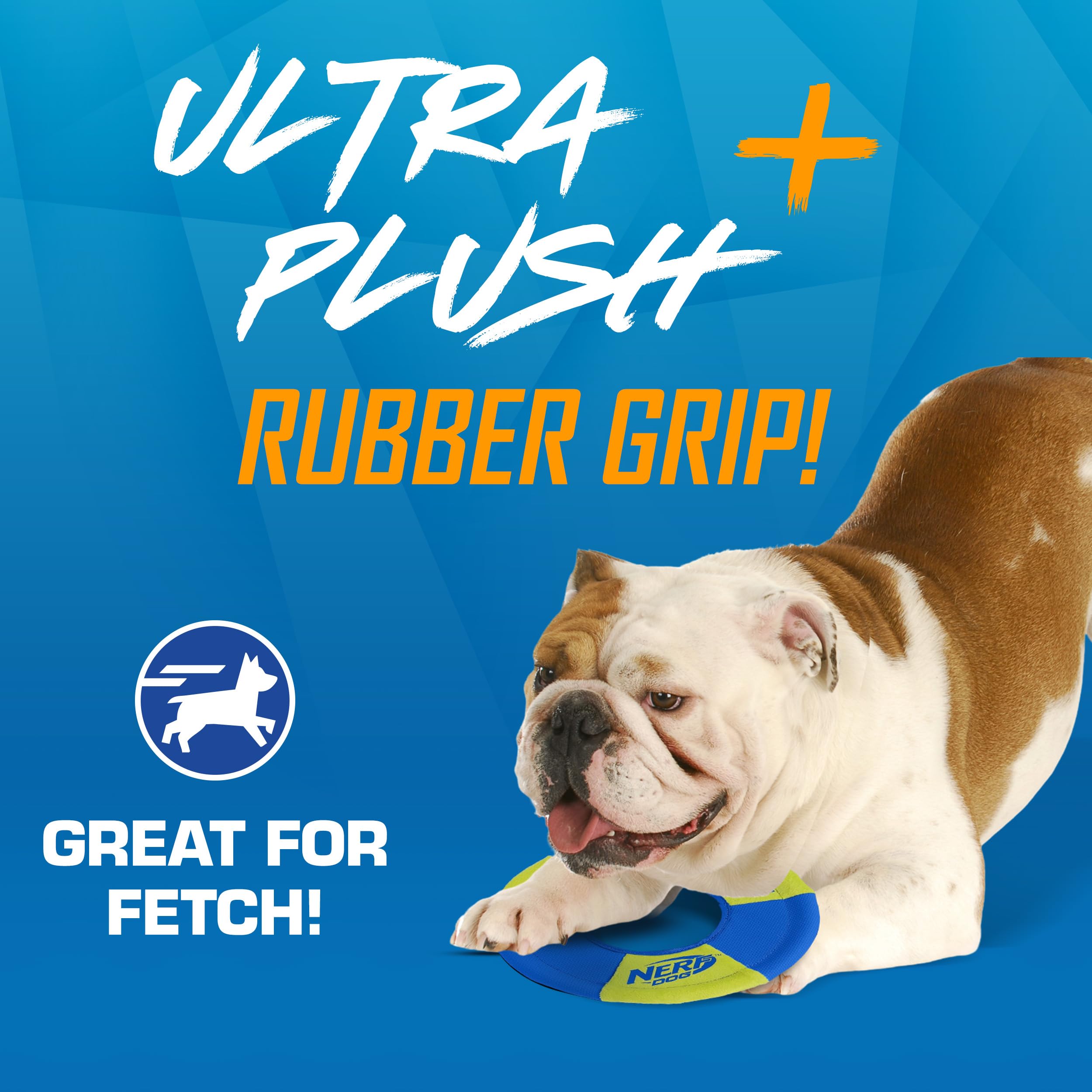 Nerf Dog Trackshot easy-grab pattern supports quick pickup during games.