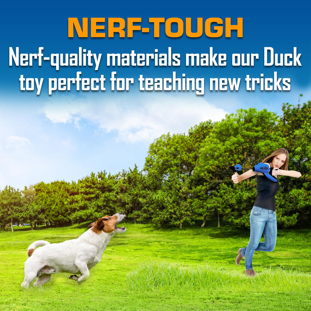 Nerf Dog Trackshot Launching Duck features tear-resistant coating