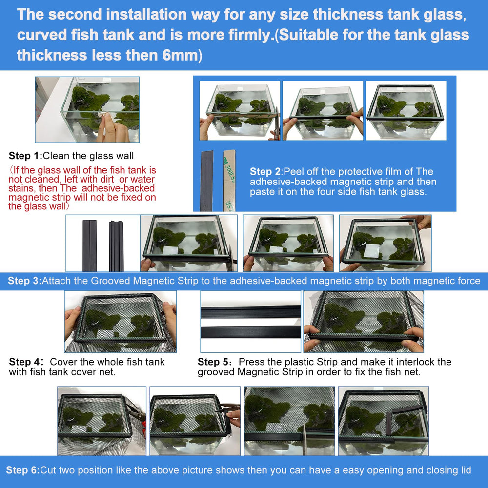 NestBasics aquarium cover net mesh delivering clear visibility and air exchange