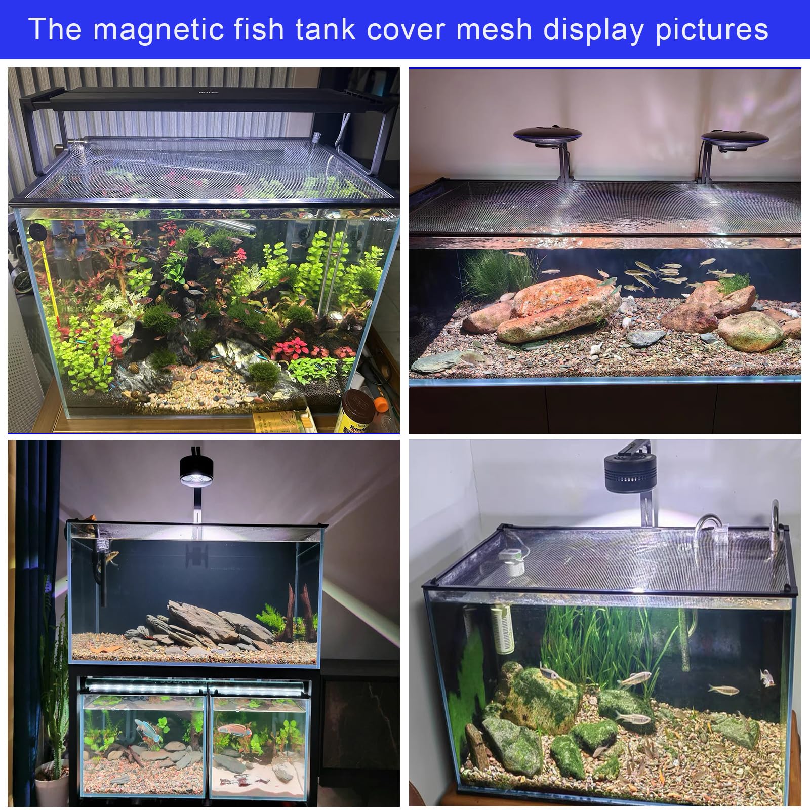 NestBasics transparent mesh lid preserves light while guarding fish