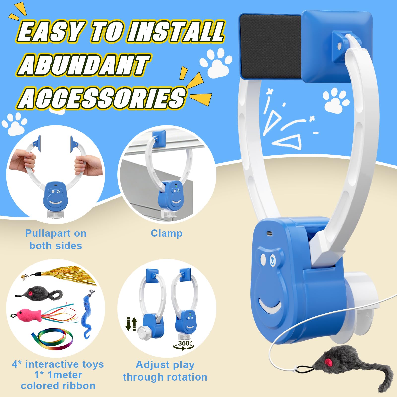 NestChroix USB rechargeable cat toy eliminates disposable batteries.