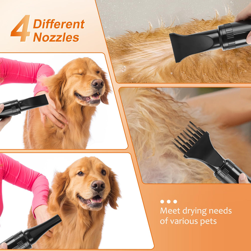 NESTROAD dog dryer brush attachment aids grooming detail