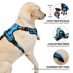 NESTROAD front clip supports pull-free control during training.