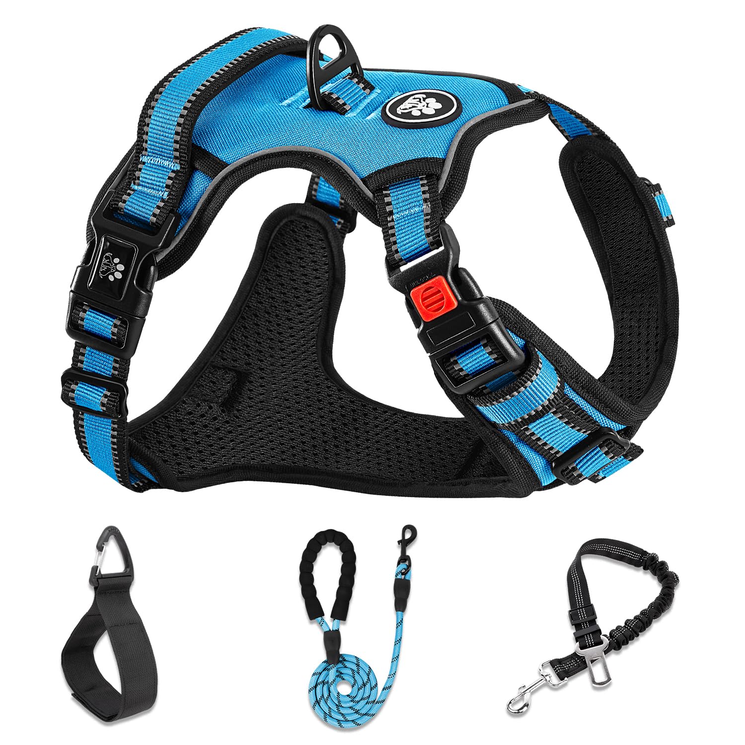 NESTROAD No-Pull harness shown with side-entry design for quick on-off.