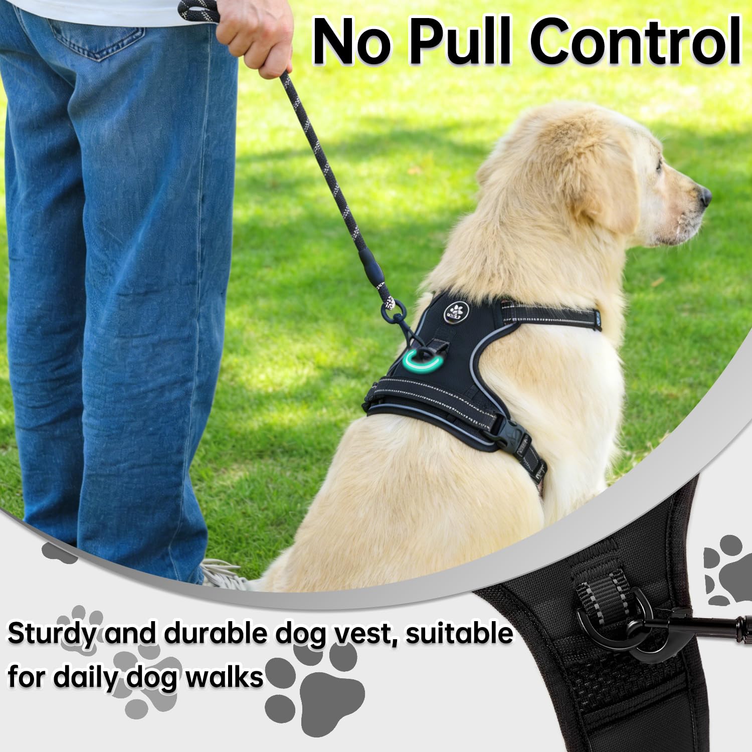 NESTROAD included leash and storage strap for convenient daily walking.