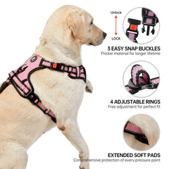 Reflective strip detail enhances night visibility during evening walks in pink.
