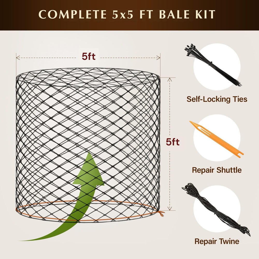 NETYSAY fits 5x5 round bale with wide opening.