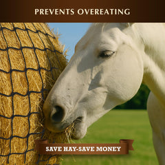 NETYSAY knotless mesh close-up shows gentle weave for horse mouths.