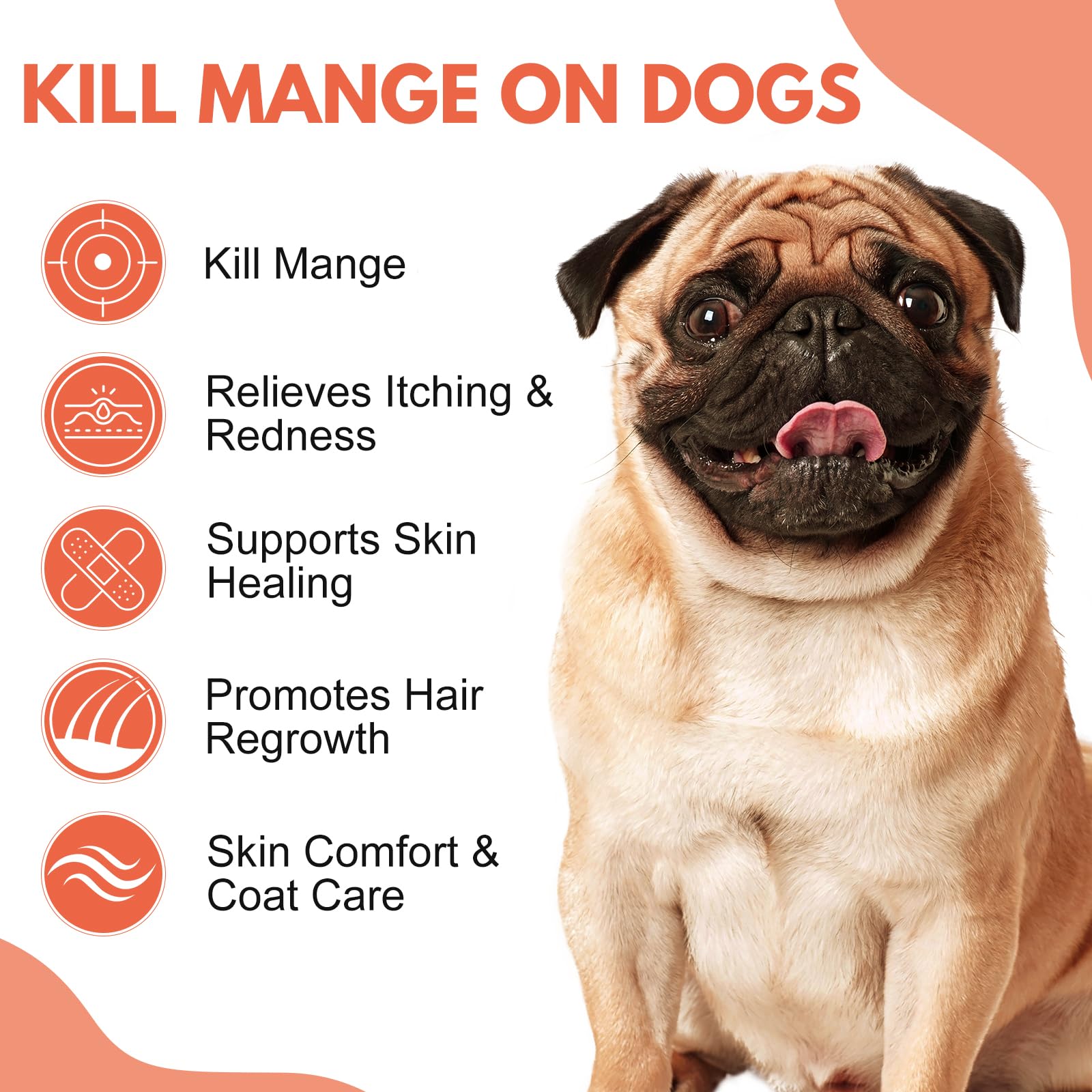 Netrca Mange Treatment for Dogs dog itching — visual shows potential for calmer skin