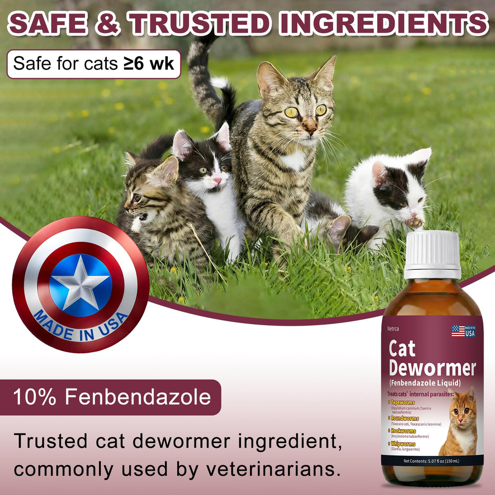 Netrca fenbendazole mixed with water for easy administration.