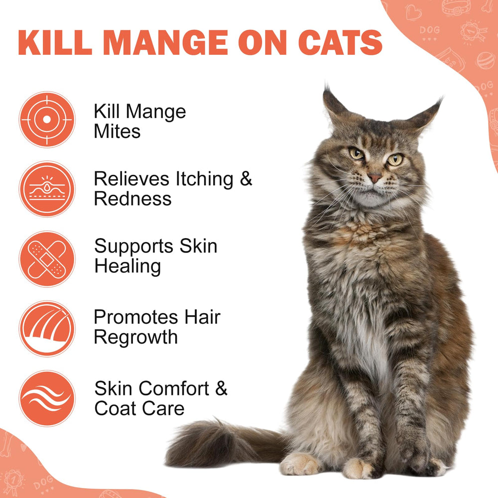 Netrca Mange Treatment ear relief illustration for mange symptoms.