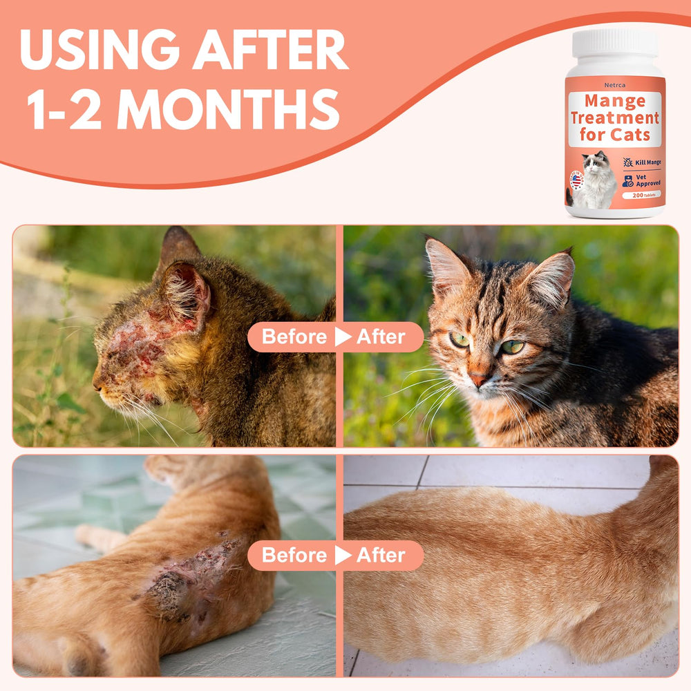 Netrca Mange Treatment packaging box highlights vet-recommended care.