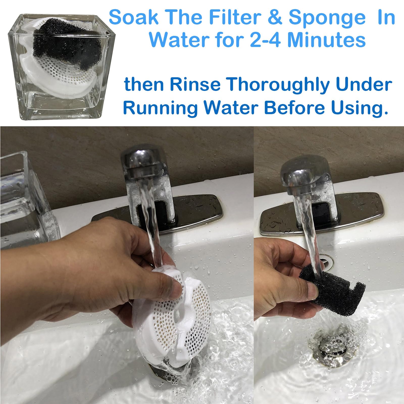 NeucomBBT easy-to-use filters with soak-and-rinse instructions for quick setup.