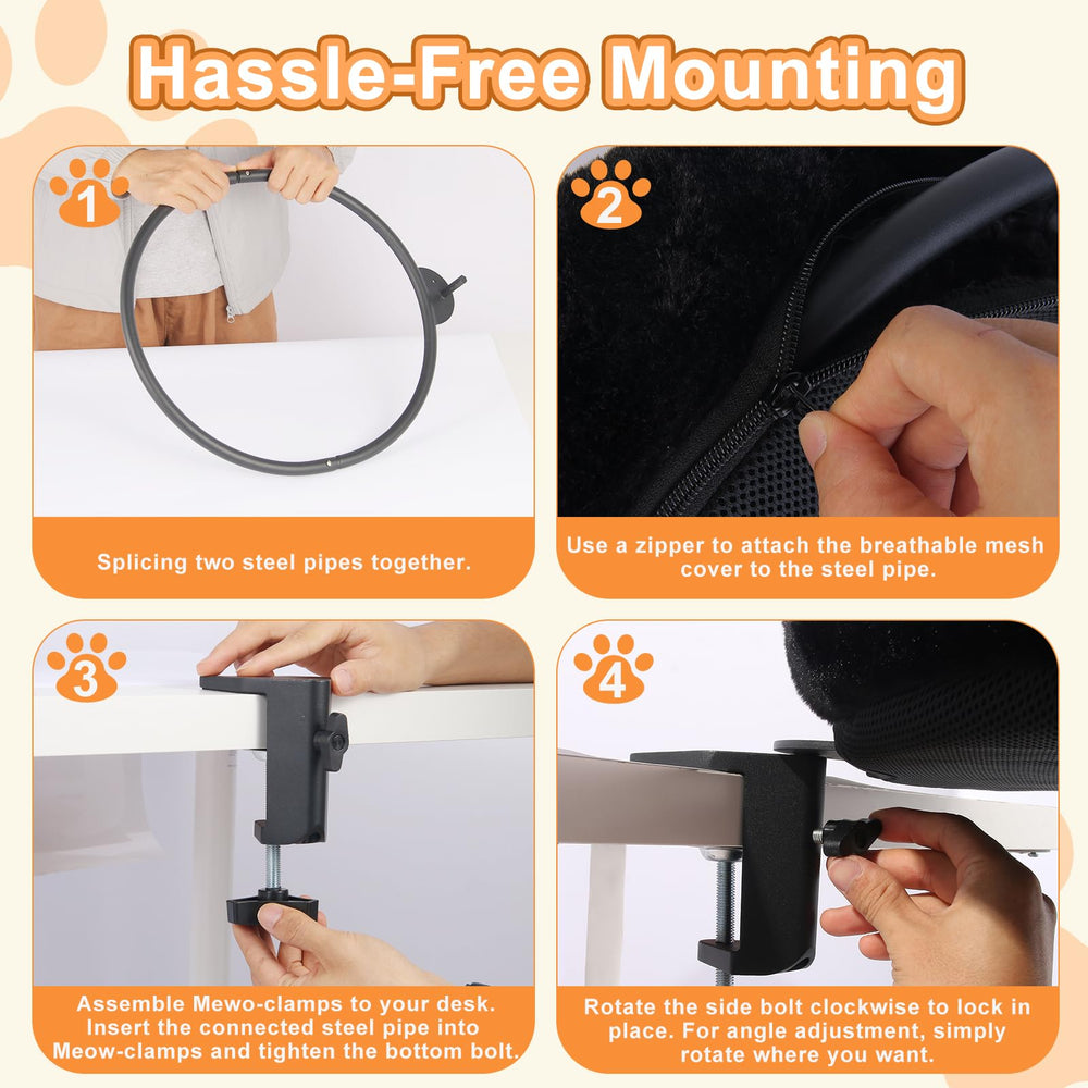 NEVESYKCUL cat desk bed weight-cap-50lbs demonstrates sturdy support