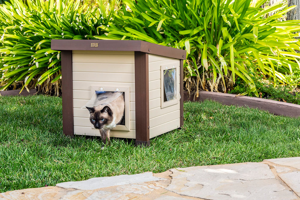 New Age Pet ECOFLEX Albany dual doors with vinyl flaps for safe entry.