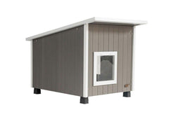 New Age Pet ECOFLEX Outdoor Cat House XL elevated design promotes ventilation