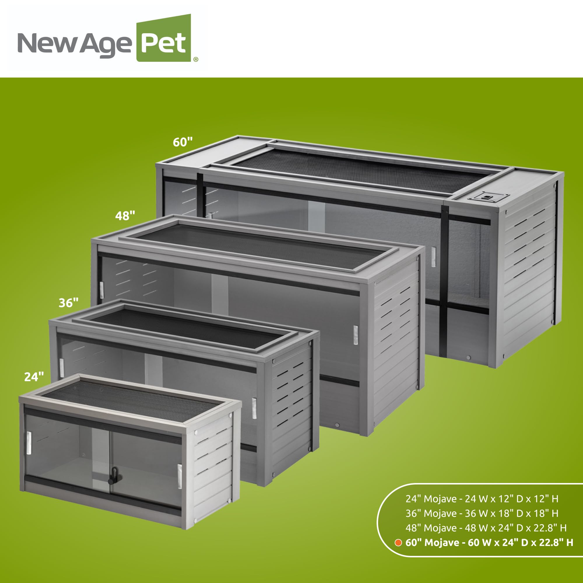 New Age Pet Mojave Lounge 60in indoor and outdoor friendly design.