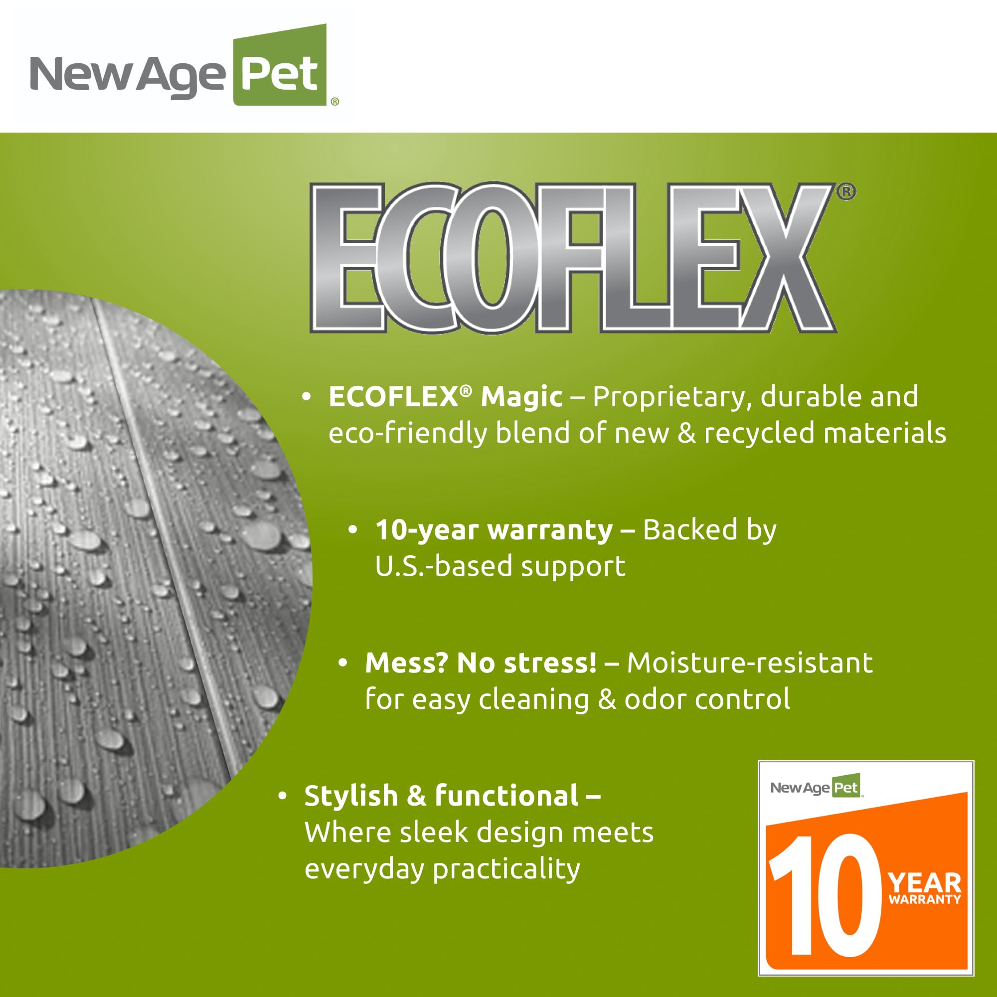 New Age Pet Mojave Lounge 60in vented side panels promote ventilation around the enclosure.