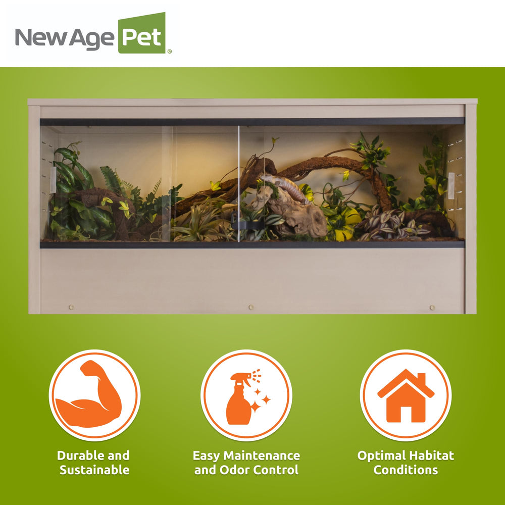 New Age Pet Mojave Reptile Lounge 46.46" x 22.32" x 21.26" interior.