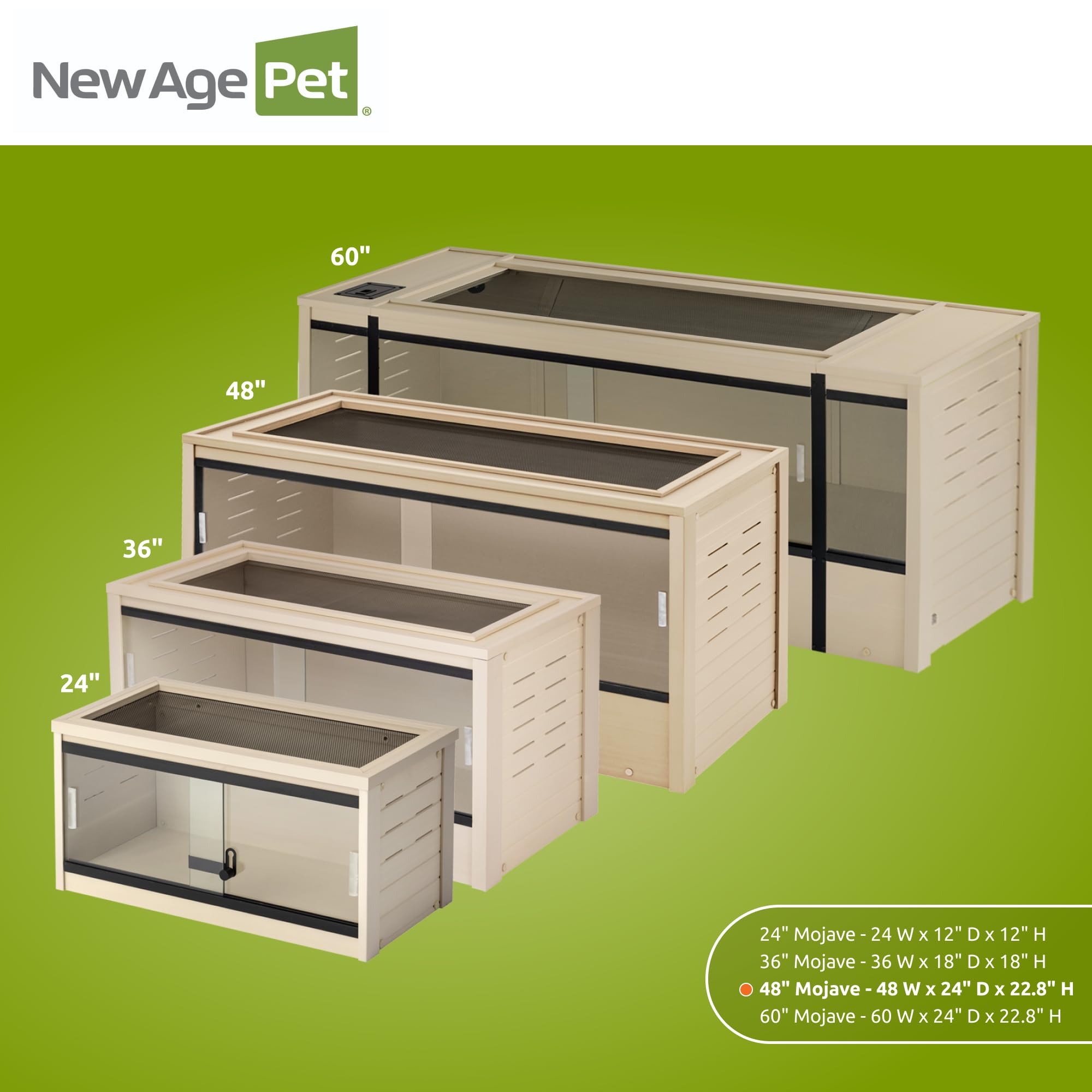 New Age Pet Mojave Reptile Lounge 48-inch size suits snakes.