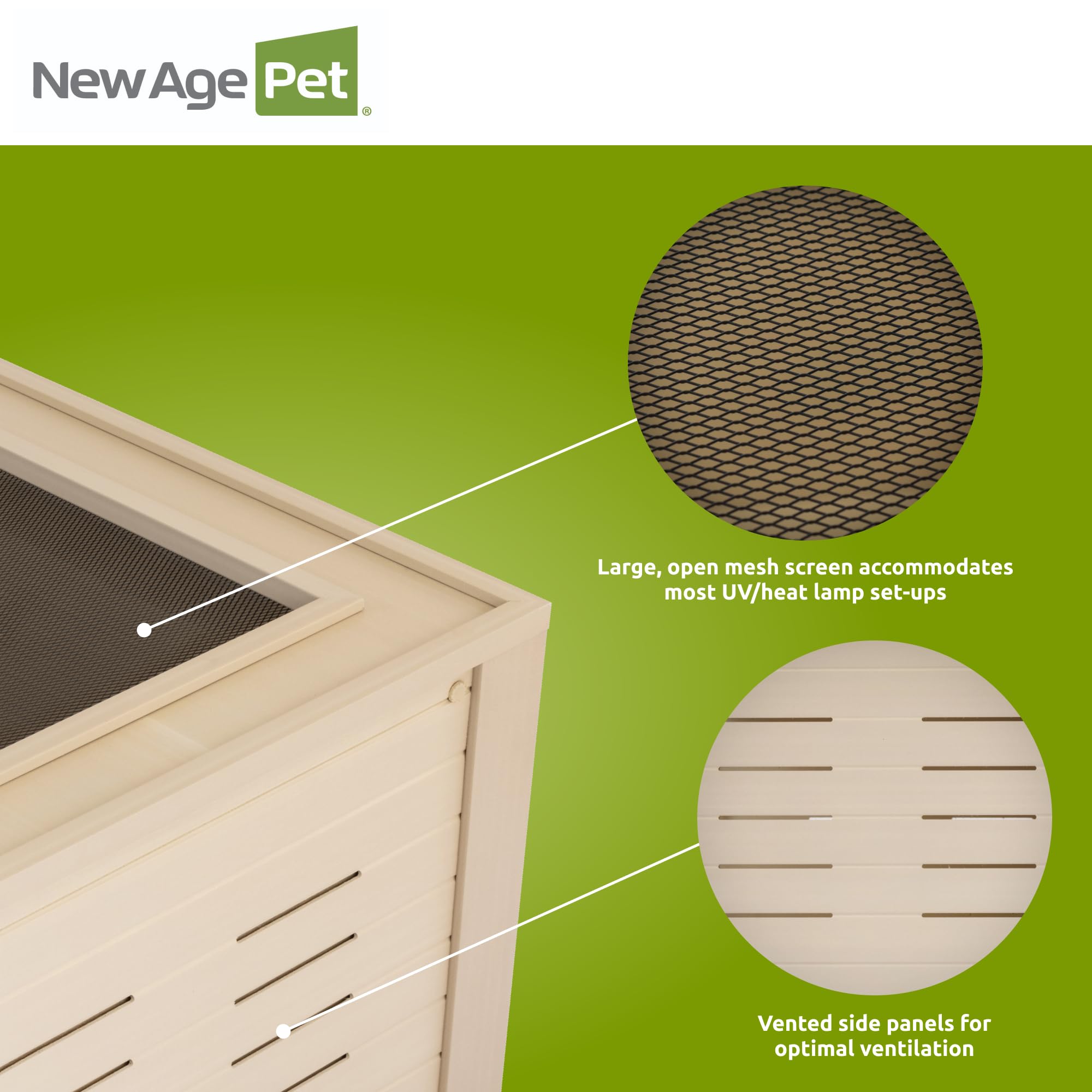 New Age Pet Mojave Reptile Lounge offers a wide viewing area.