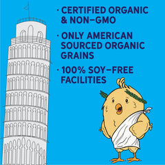 New Country Organics olive oil layer feed ingredients label with organic, non-GMO sourcing.