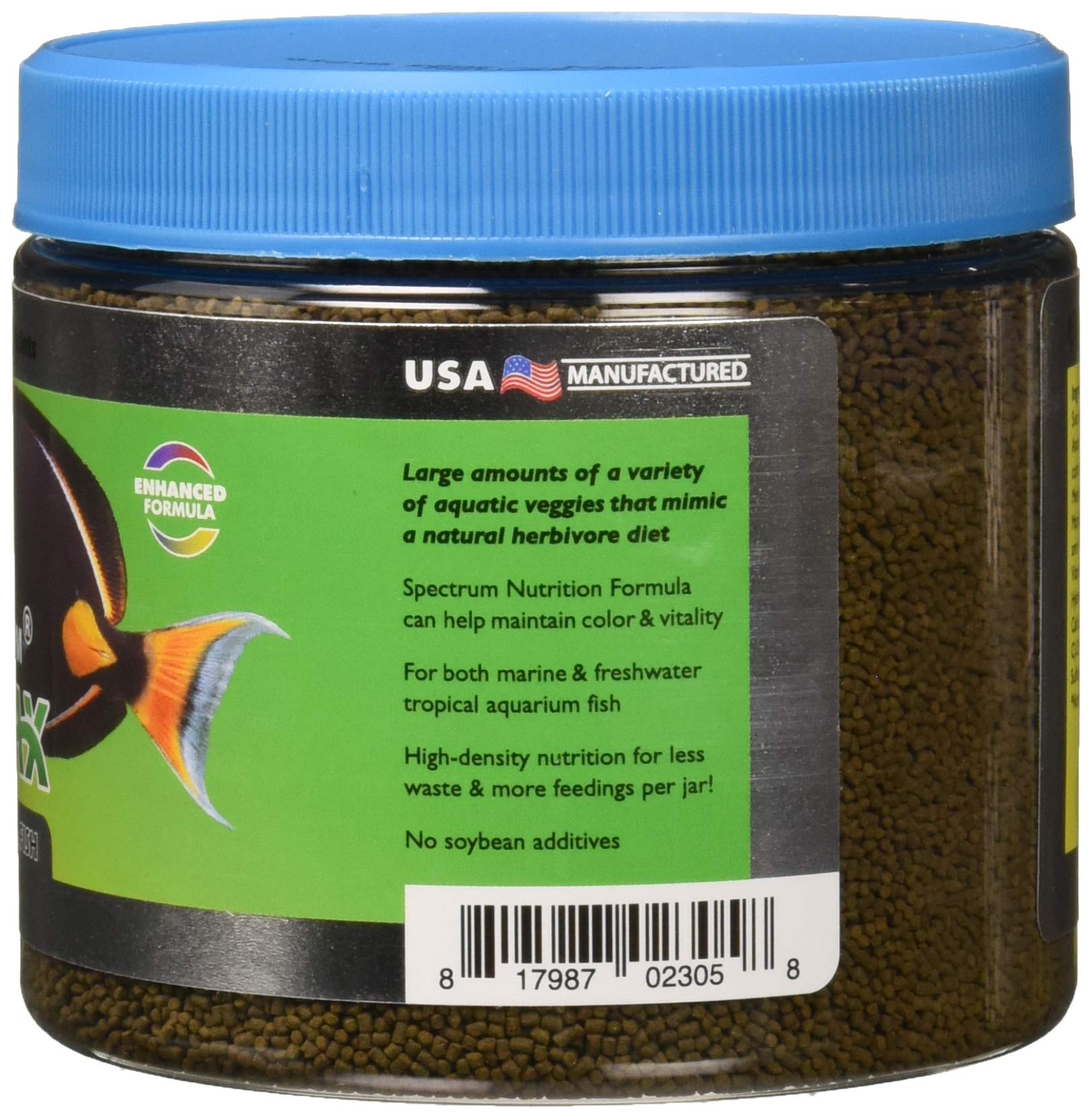 New Life Spectrum AlgaeMax Regular 300g bottle highlights Naturox natural preservatives