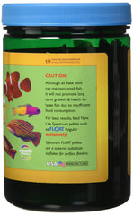 Naturox Optimum Flakes formula with krill and spirulina enhances color and nutrition.