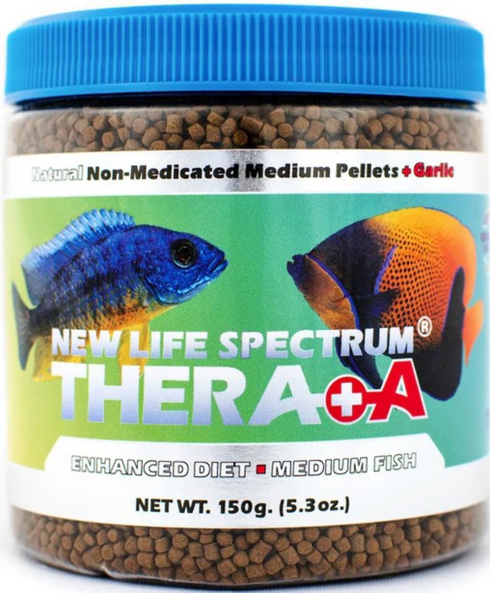 New Life Spectrum Thera A Naturox package showing natural ingredients for fish health and stress support