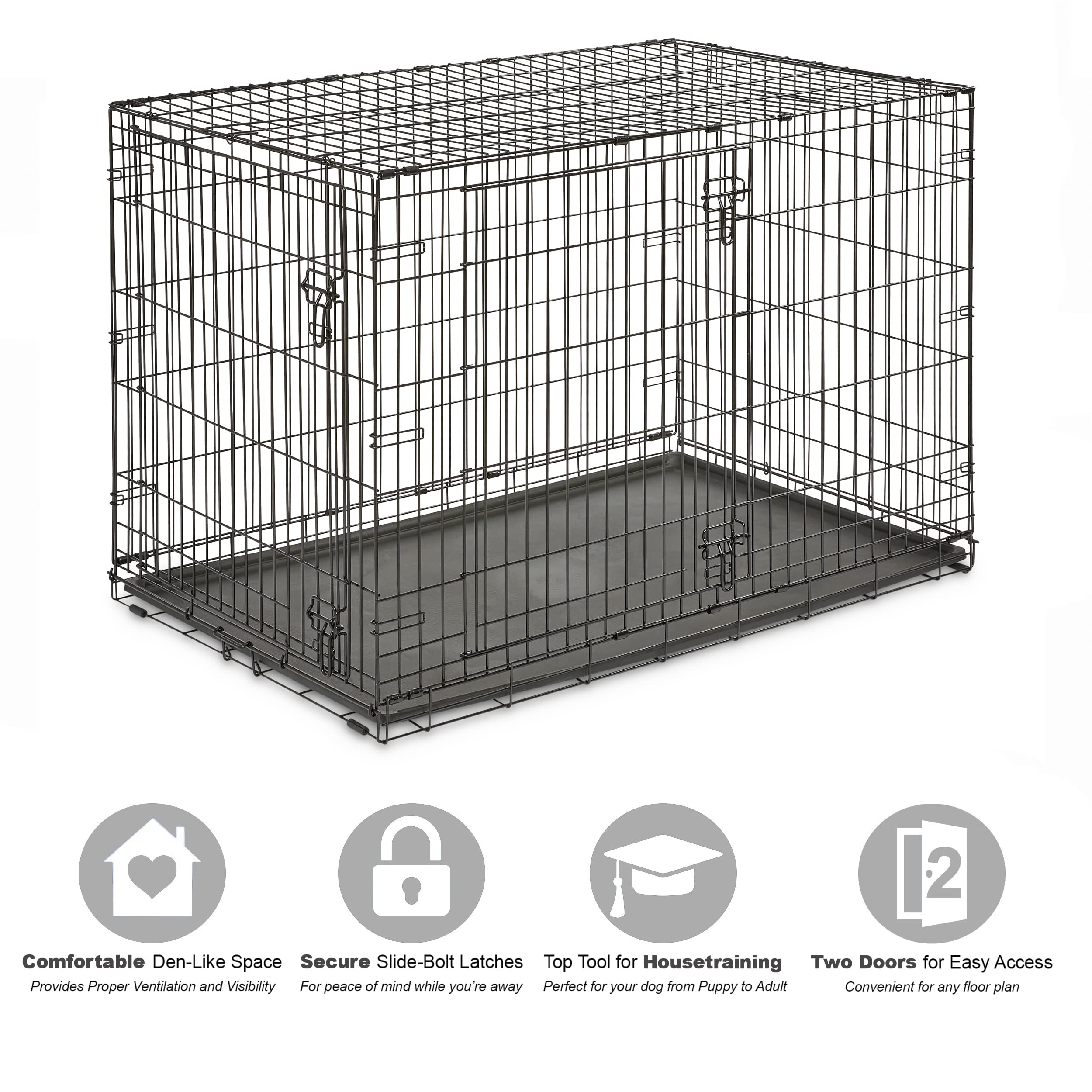 New World 48-inch crate folded for travel and storage