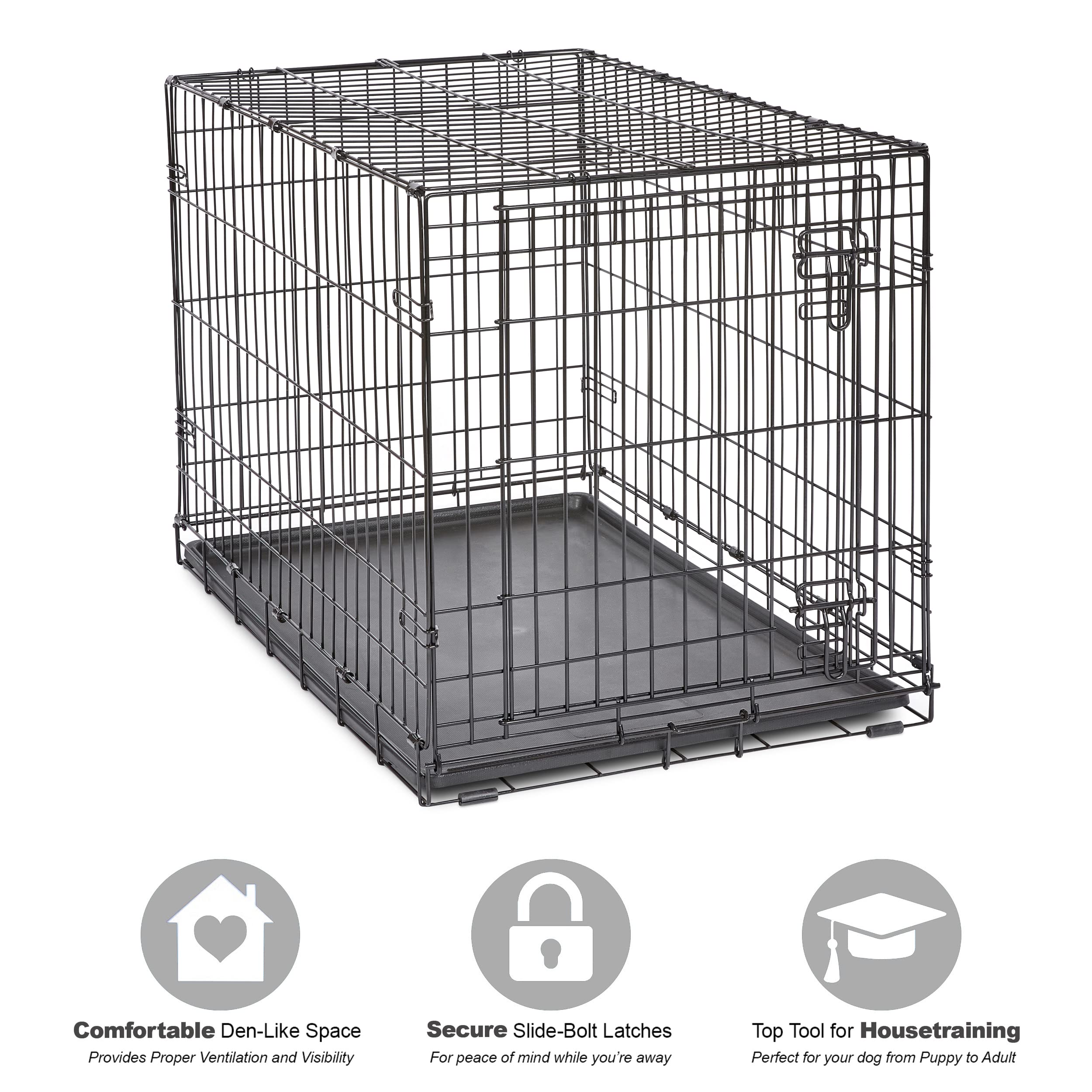 New World 36-inch crate interior with ventilation supports calm crate training.