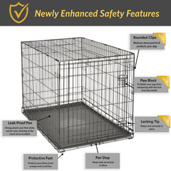New World crate black e-coat finish highlights durable construction.