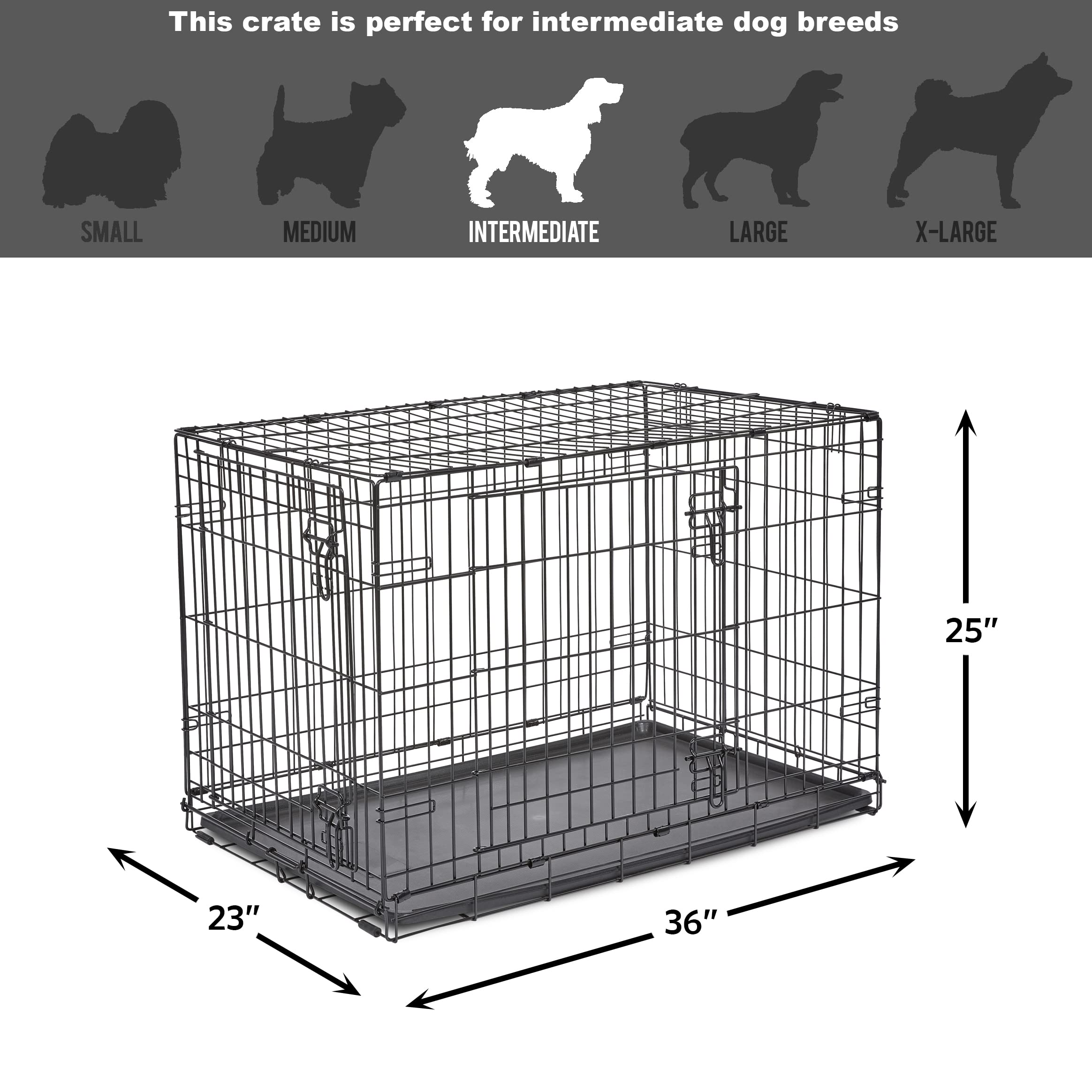 New World crate carrying handle and rubber feet protect floors during transport.
