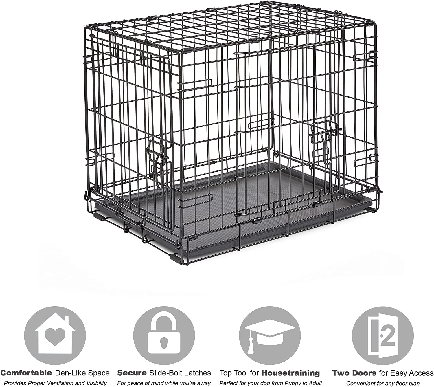 New World folding crate with tool-free assembly for quick setup.
