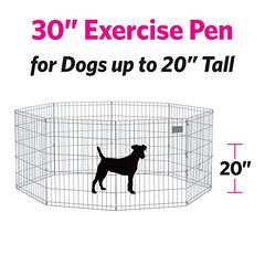 New World exercise pen suitable for indoor-outdoor use with rust-resistant finish.