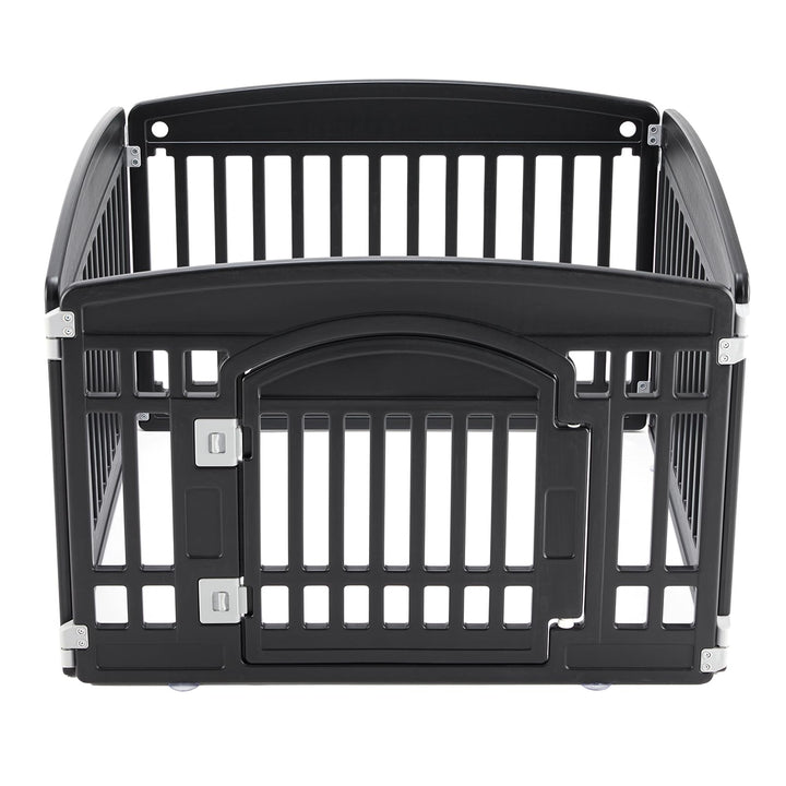 NEWBULIG Dog Playpen 4-Panel assembly view for quick indoor or outdoor setup.