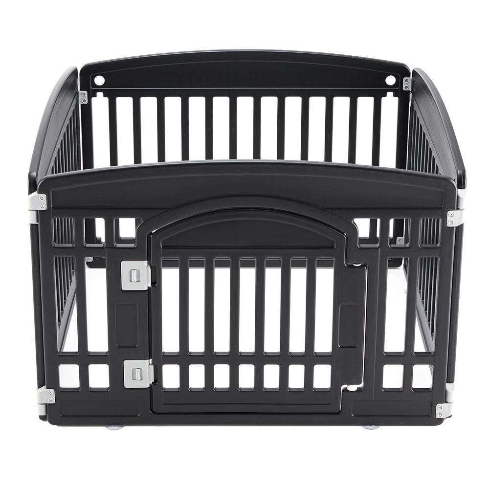 NEWBULIG Dog Playpen 4-Panel assembly view for quick indoor or outdoor setup.