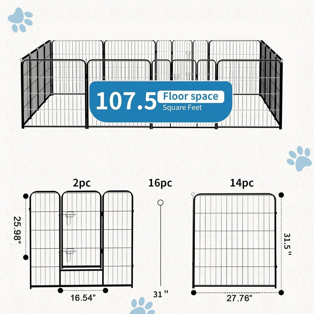 NEWBULIG dog playpen easy-assembly supports quick, tool-free setup.
