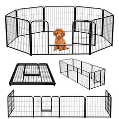 NEWBULIG dog playpen foldable 8-panel frame for portable, secure pet space