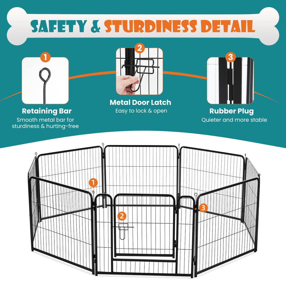 NEWBULIG dog playpen indoor 24in durable metal construction resists wear