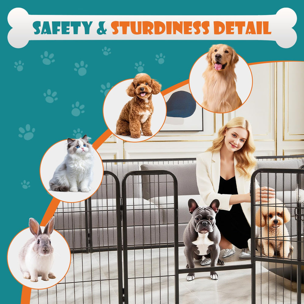 NEWBULIG dog playpen indoor 24in portable travel-ready for vacations and camping
