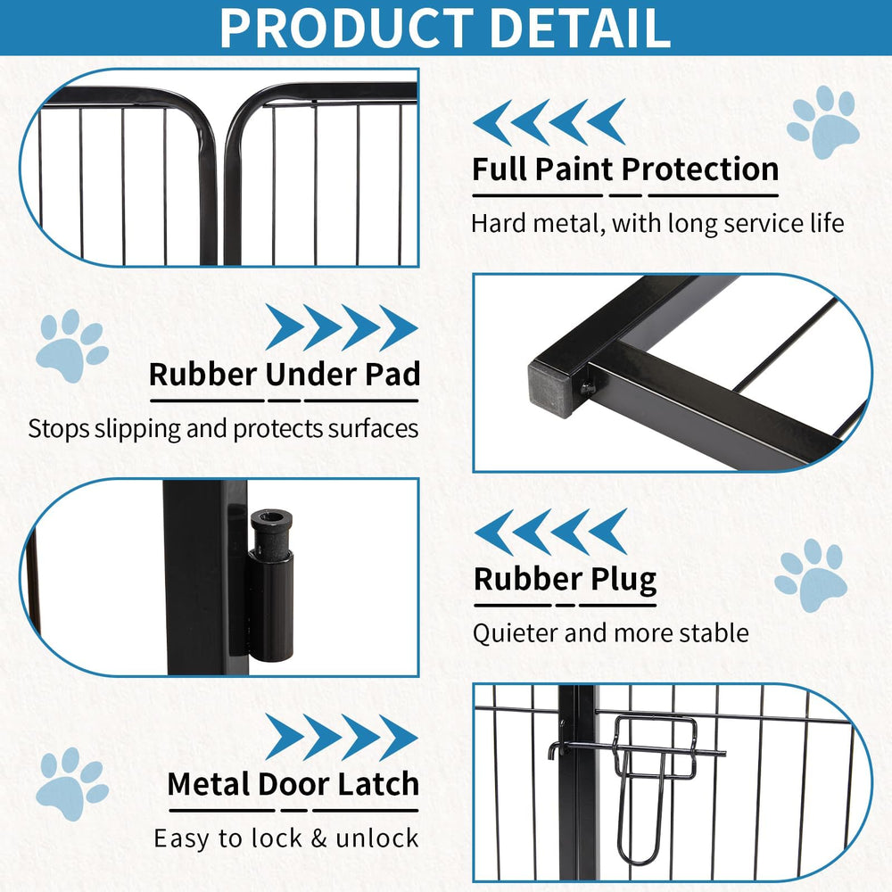 NEWBULIG playpen spacious-interior accommodates multiple pets or larger dogs.