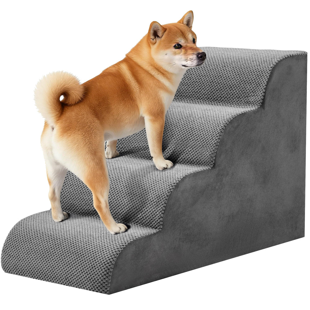 Newbulig dog stairs on sofa offer safe, easy access for small dogs.